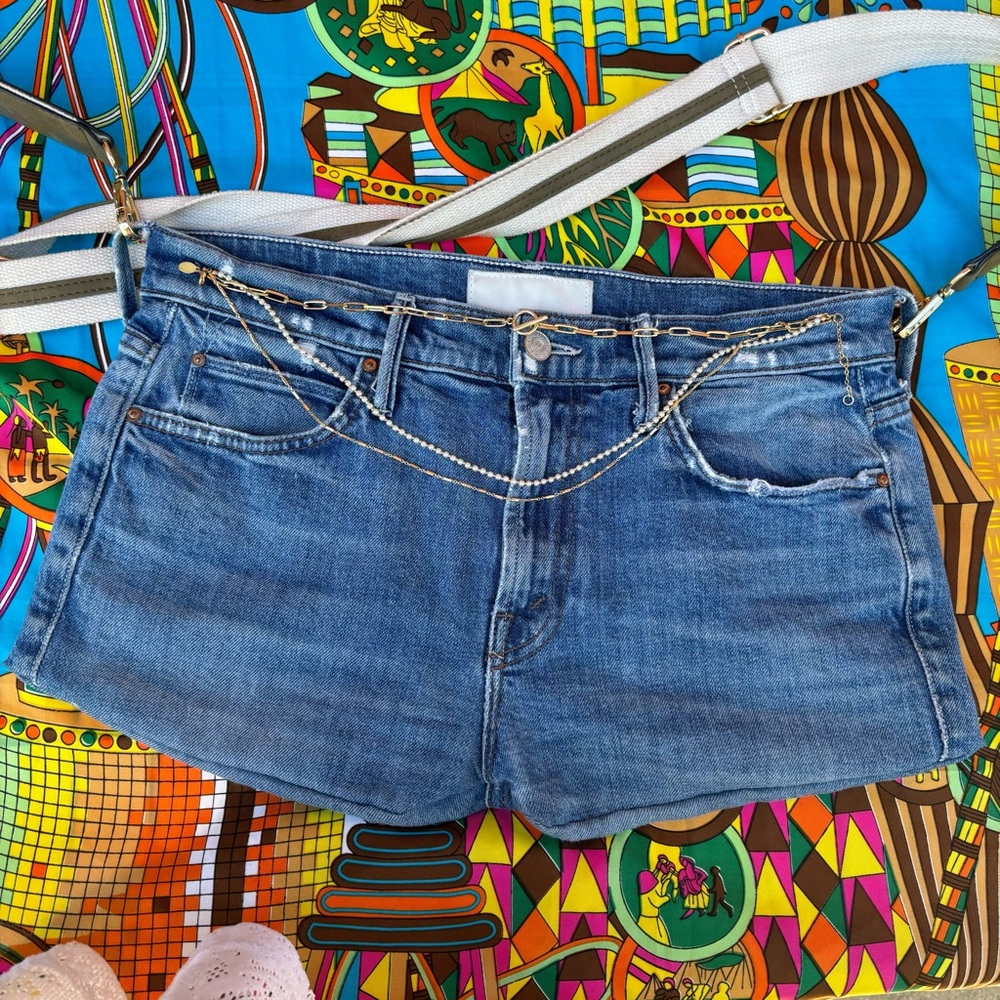Unique Mother Jeans Bag Custom Made Cross Body Bling - one of a kind